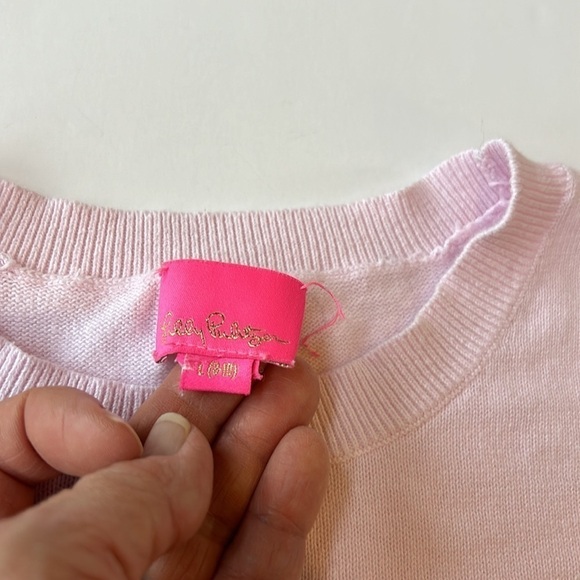 Lilly Pulitzer Girls Hani Poncho Frosted Pink Knit - Picture 7 of 10